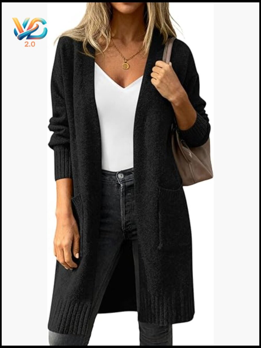Long Oversized Chunky Knit Cardigan with Pockets Fall Winter
